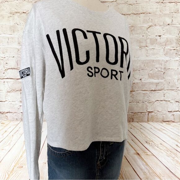 Victoria's Secret Tops - Victoria Secret Sport cropped logo sweatshirt